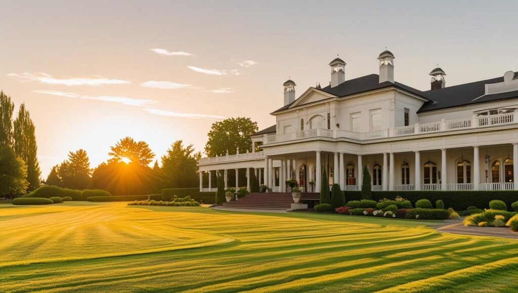 Exterior shot of a popular Olympia wedding venue